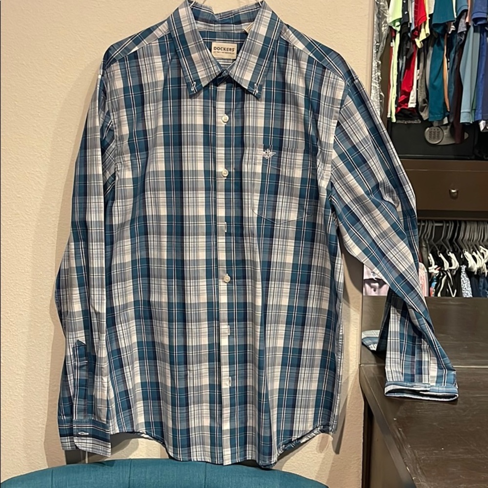 Dockers green mens shirt L